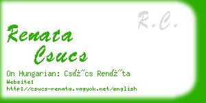 renata csucs business card